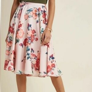 Modcloth Floral A-Line Skirt